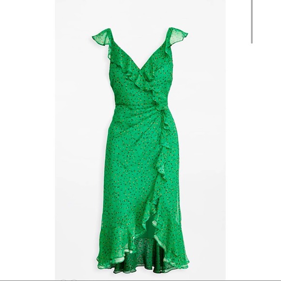 Veronica Beard Dresses & Skirts - Veronica Beard Amal Ruffle Trim Silk Dress